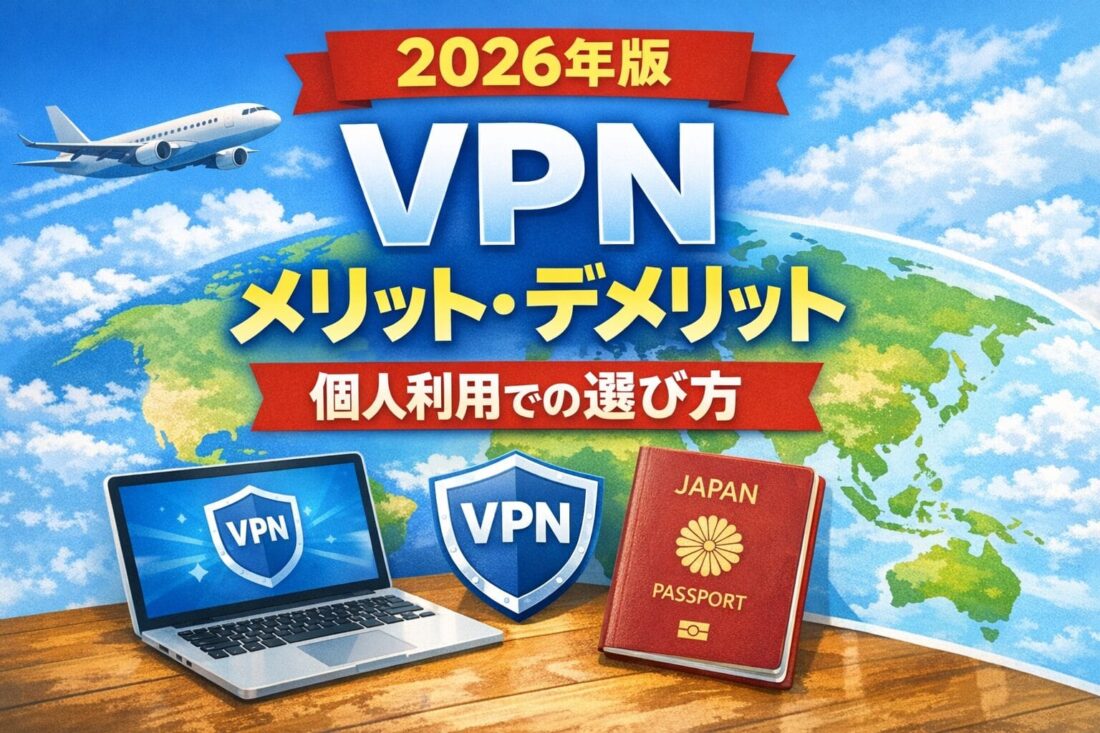 VPNのメリット・デメリットとは？【2026年最新】個人利用・海外留学向けにわかりやすく解説