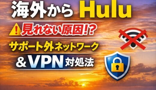 海外からHuluを見る方法！VPNを使って見れない動画もダウンロードできるようになるには？